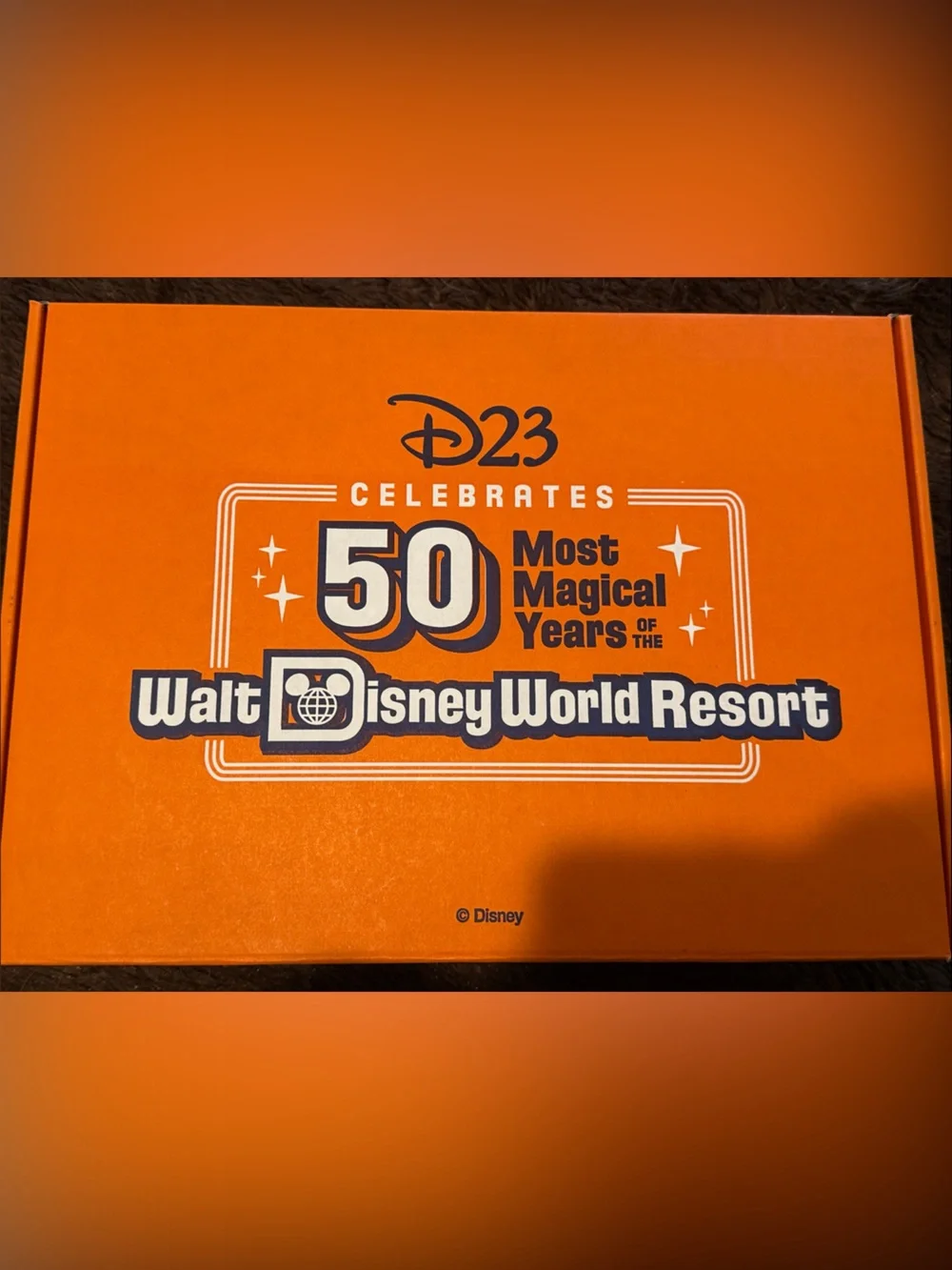 Disney D23 Celebrates 50 Most Magical Years Gift Box. Pins in Lunch Box, & more.